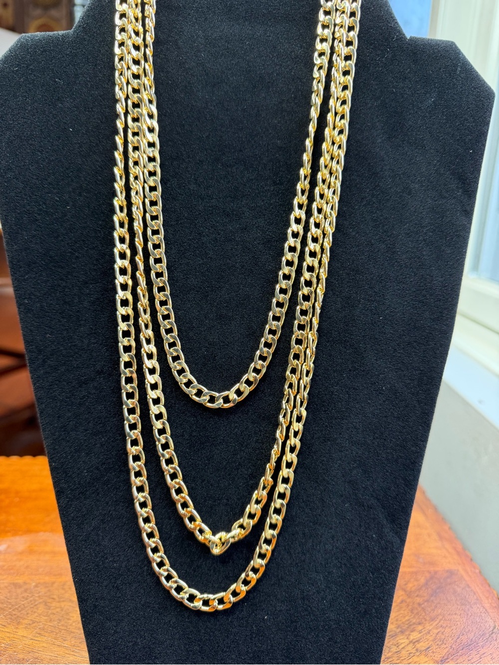 18K Gold Filled 6mm Curb Link Chain Necklace Lobster Clasp Men Women 18”